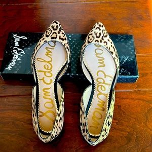 Sam Edelman calf hair leopard flats. Worn once.